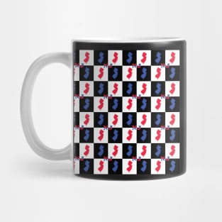 New Jersey Checkerboard Pattern Mug